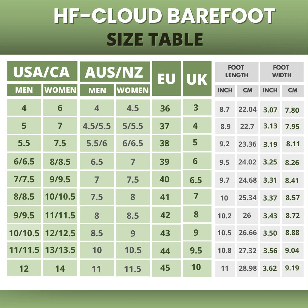HF-Cloud Barefoot – Minimalistische Schuhe gegen Fuß-, Knie- & Rückenschmerzen (Unisex)