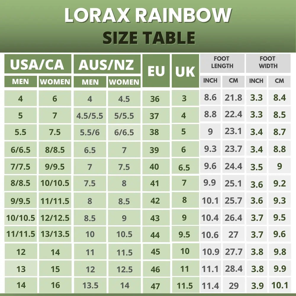 Lorax Rainbow - Gesunde & rutschfeste Barfußschuhe (Unisex) [Limitierte Edition]